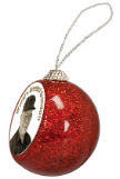 2" Insert Holder Red Glitter Ornament