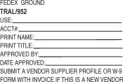 Fedex Invoice Approval Pre-Inked Stamp