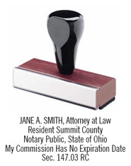Rubber Stamp<br>Ohio Attorney Notary Stamp