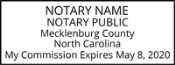 North Carolina Notary Stamp