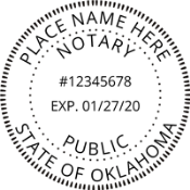 Oklahoma Round Notary Stamp