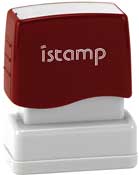 IS-10<br>I-Stamp Custom Pre-Inked Stamp Impression Size: 9/16" x 1-1/2"