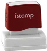 IS-12<br>I-Stamp Custom Pre-Inked Stamp Impression Size: 1-1/8" x 2"