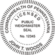 WEIGH-PA - Public Weighmaster Seal - Pennsylvania<br>WEIGH-PA