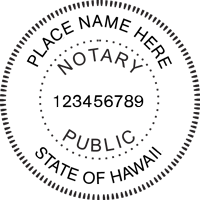 Hawaii Round Notary Stamp