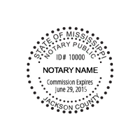 Mississippi Round Notary Stamp
