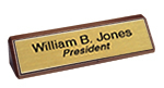 210DWDP - 2" x 10" Plastic Nameplate on a Wood Easel